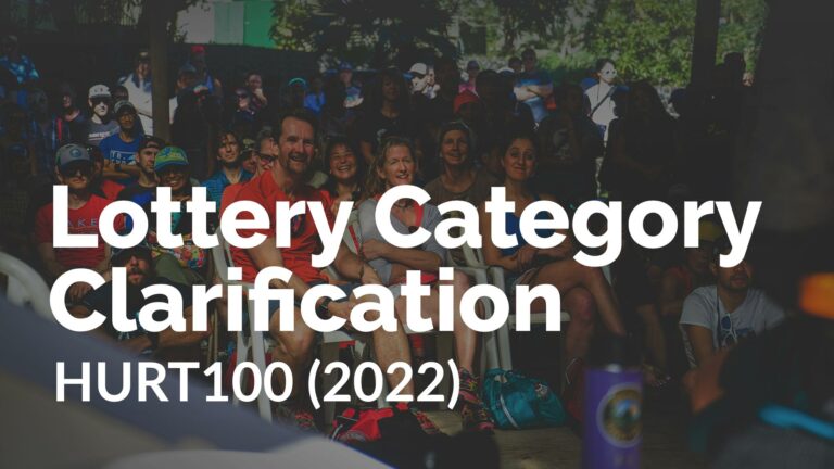 Lottery Category Clarification, HURT100 2022